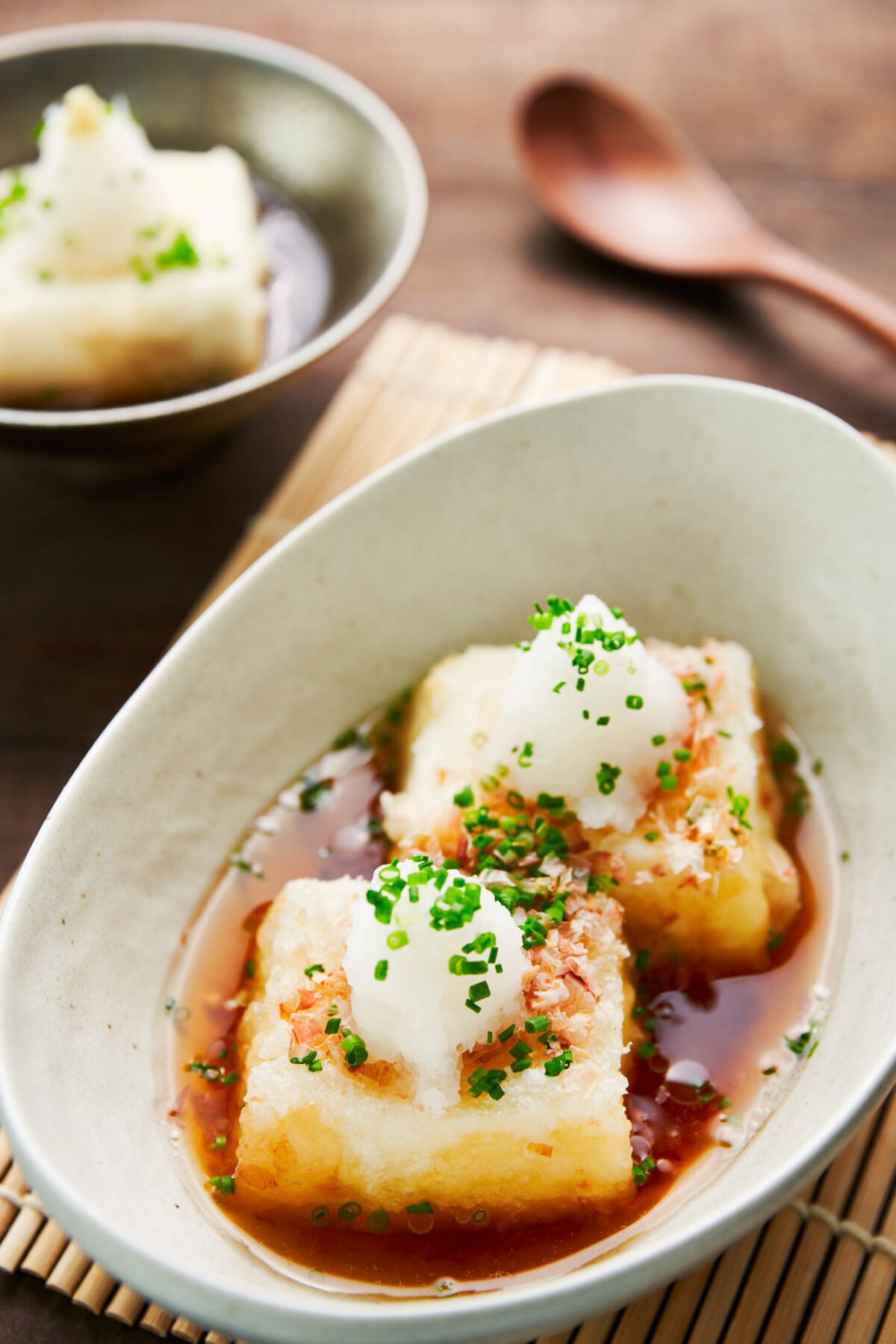 Agedashi tofu is a classic Japanese appetizer that turns a humble piece of tofu into a flavor bomb thanks to a crispy fried shell and savory dashi stock.