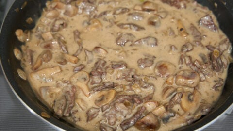 Finished Beef Stroganoff.