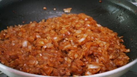 Onions with caramelized soy sauce forms the basis for Chaliapin Steak Sauce.