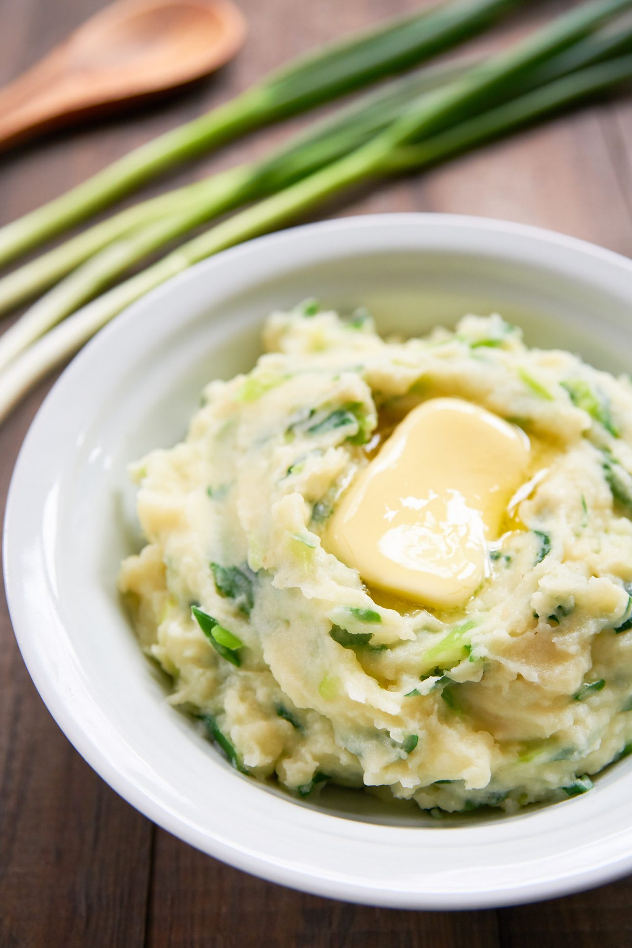 Ultra-creamy mashed potatoes with sweet scallions, butter and milk, Champ is an easy Irish side that goes great with anything.