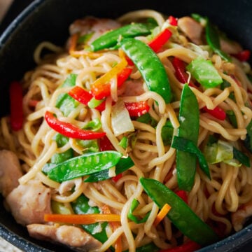 A staple of Chinese-American take-out joints, this Chicken Chow Mein recipe is an easy and delicious one-pan meal.