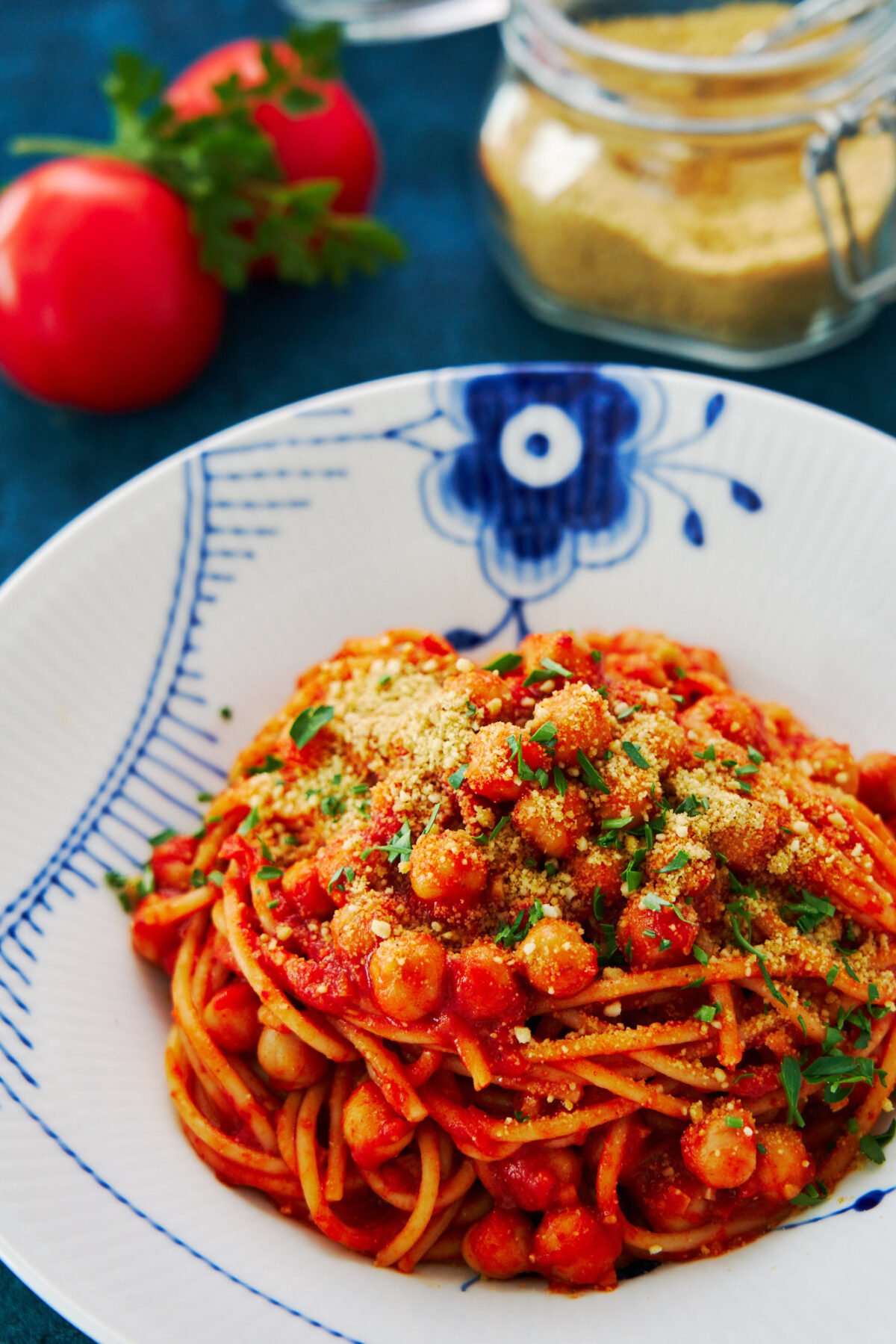 This spicy Chickpea Spaghetti recipe comes together in 10 minutes from a handful of pantry staples. The best part is that it's super versatile, so you can adapt it based on what you have.