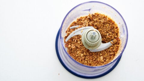 Pulse the almonds in a food processor to chop into small pieces.