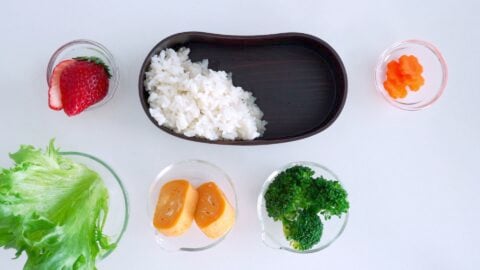 Packing a bento starts with rice.