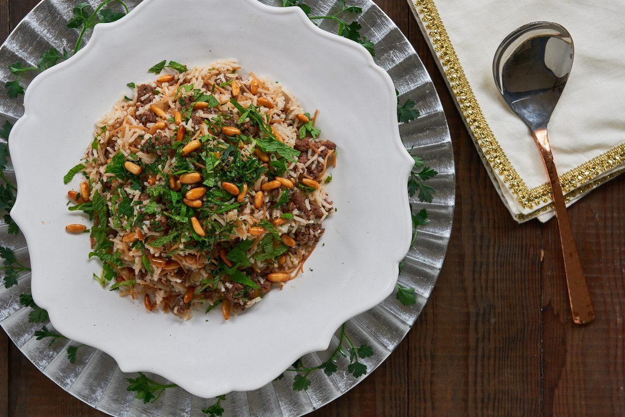 Cook the spiced lamb and rice seperately to make the best Hashweh.