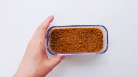 Store curry powder in a non-reactive sealed container.