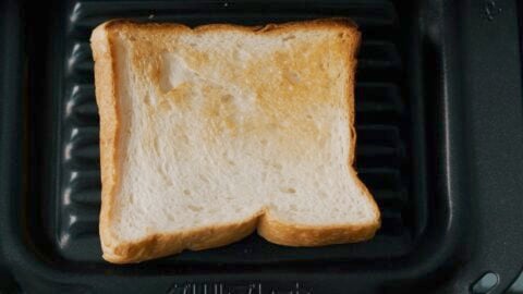 Toasting Japanese Milk Bread for Katsu Sando