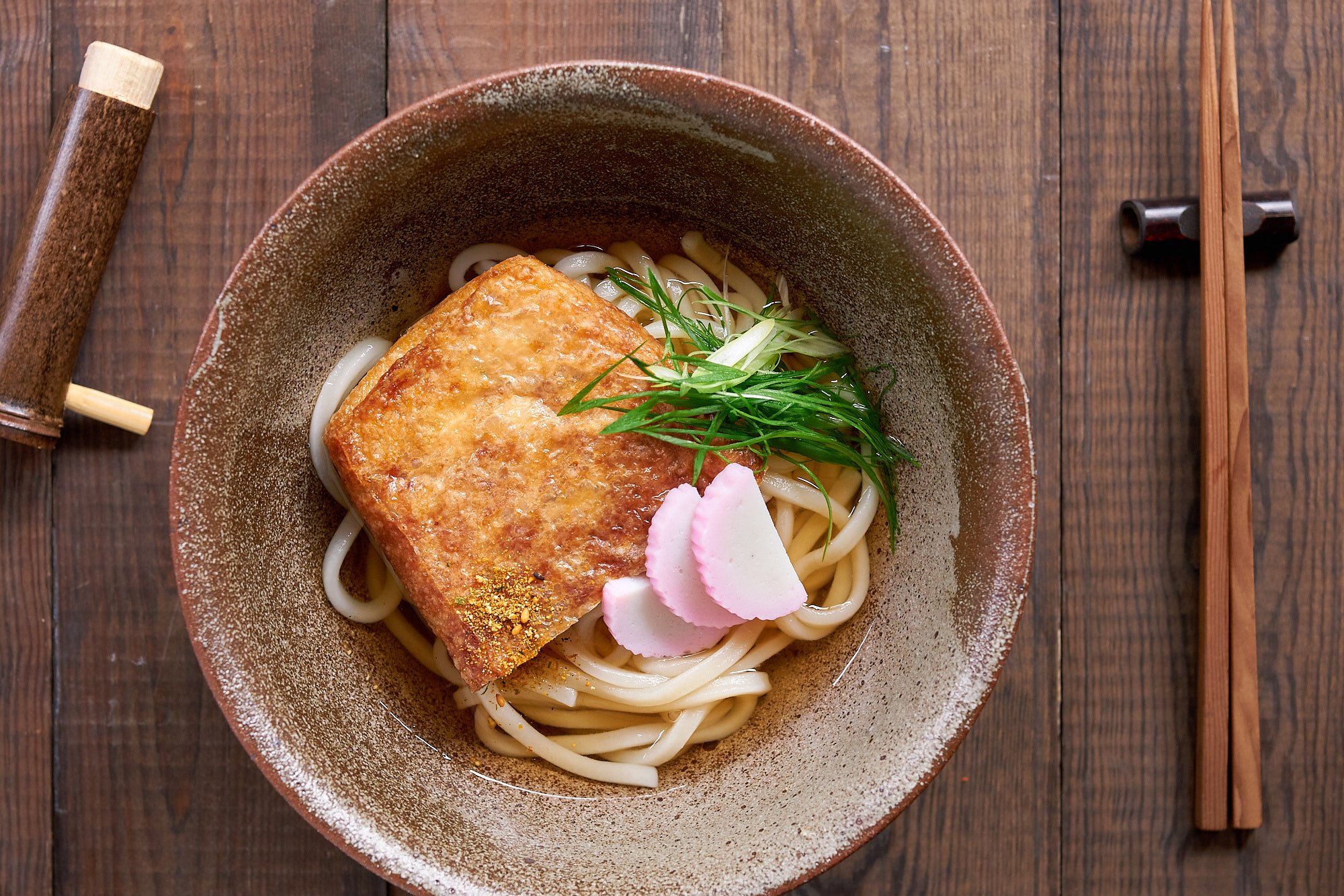 Kitsune udon is Japanese comfort food at it's best. Flavorful and satisfying and yet it's neither rich nor cloying.