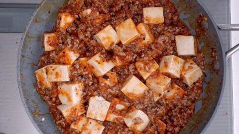 Add the Tofu and simmer together with the sauce.