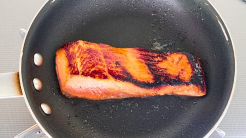 Pan-fried miso salmon.