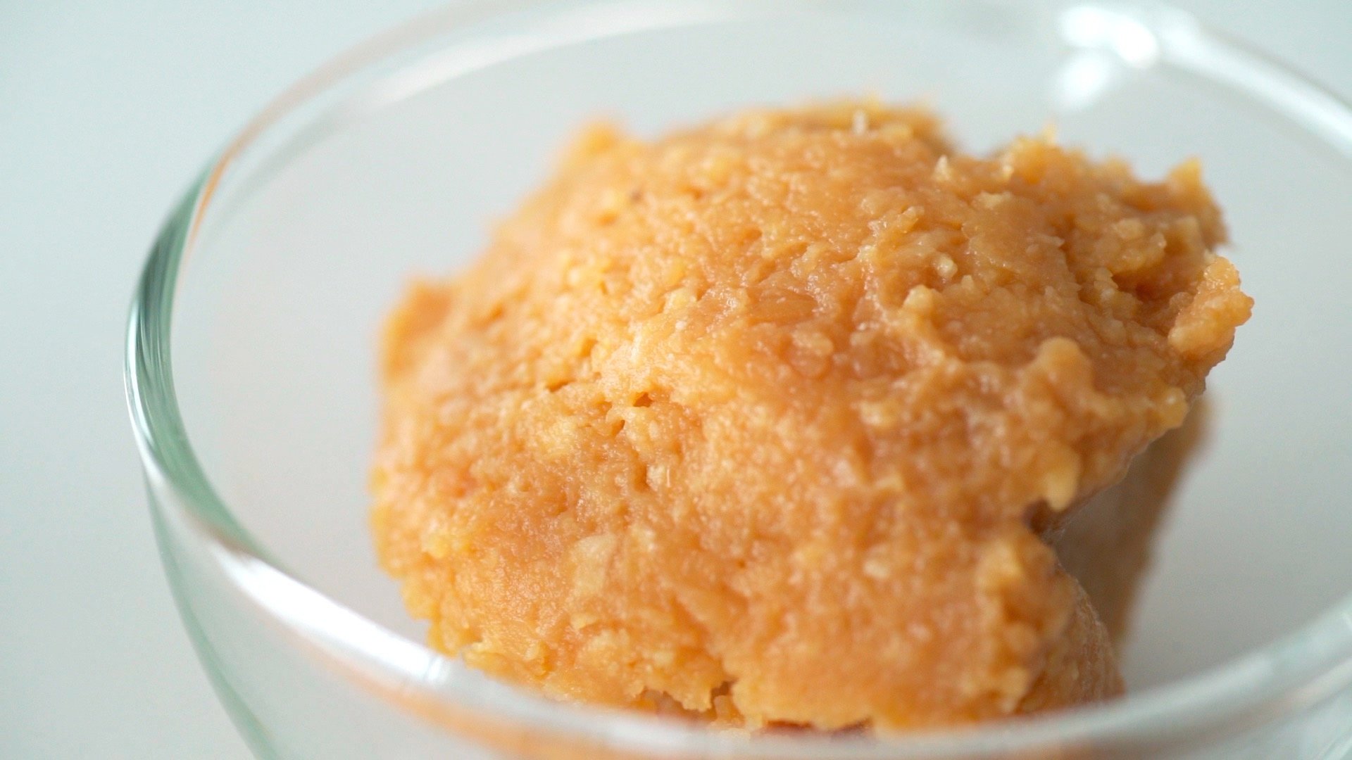 A bowl of yellow miso (tanshokumiso)