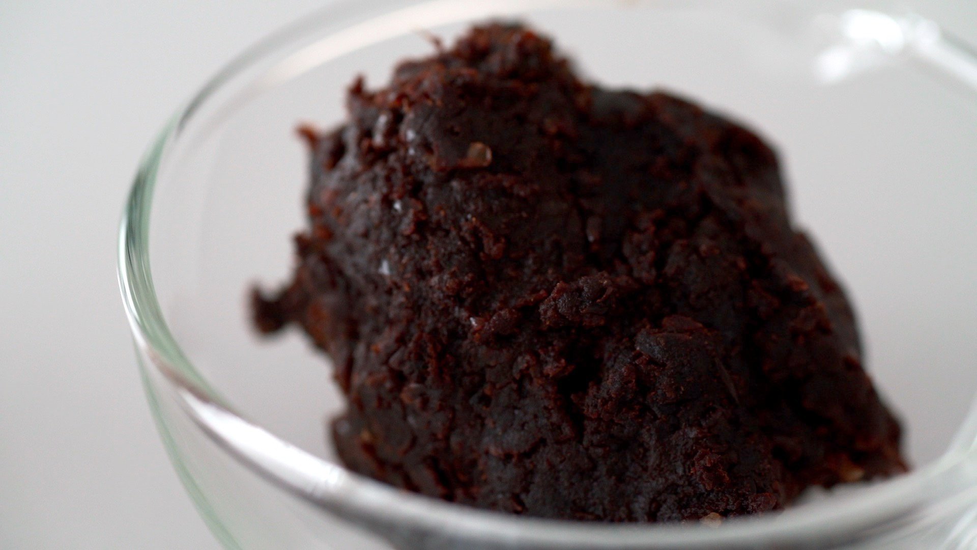 A bowl of red miso (Akamiso)