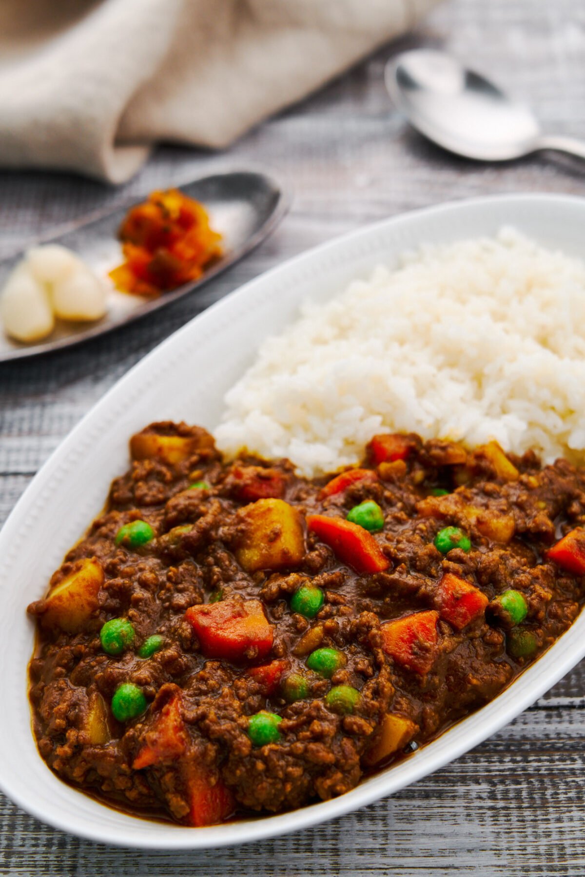 With big chunks of carrots and potatoes, this quick Japanese curry from scratch is a delicious hearty meal that comes together in under 30 minutes.