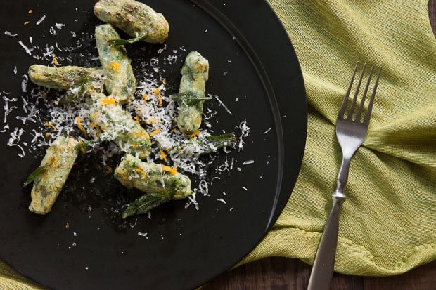 Malfatti on a plate from above.