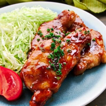 Tender and juicy, these Japanese ginger marinated pork chops are glazed with a mouthwatering savory sauce and come together in just minutes.