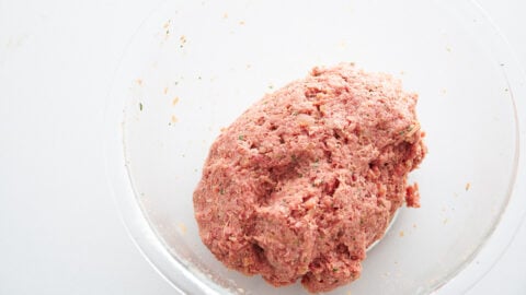 The meatball mixture should be very well mixed.