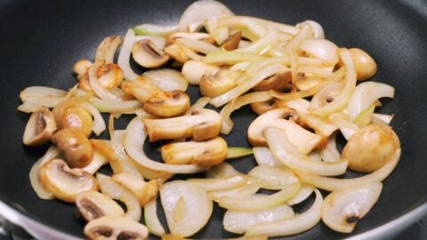 Sauteed onions and mushrooms.