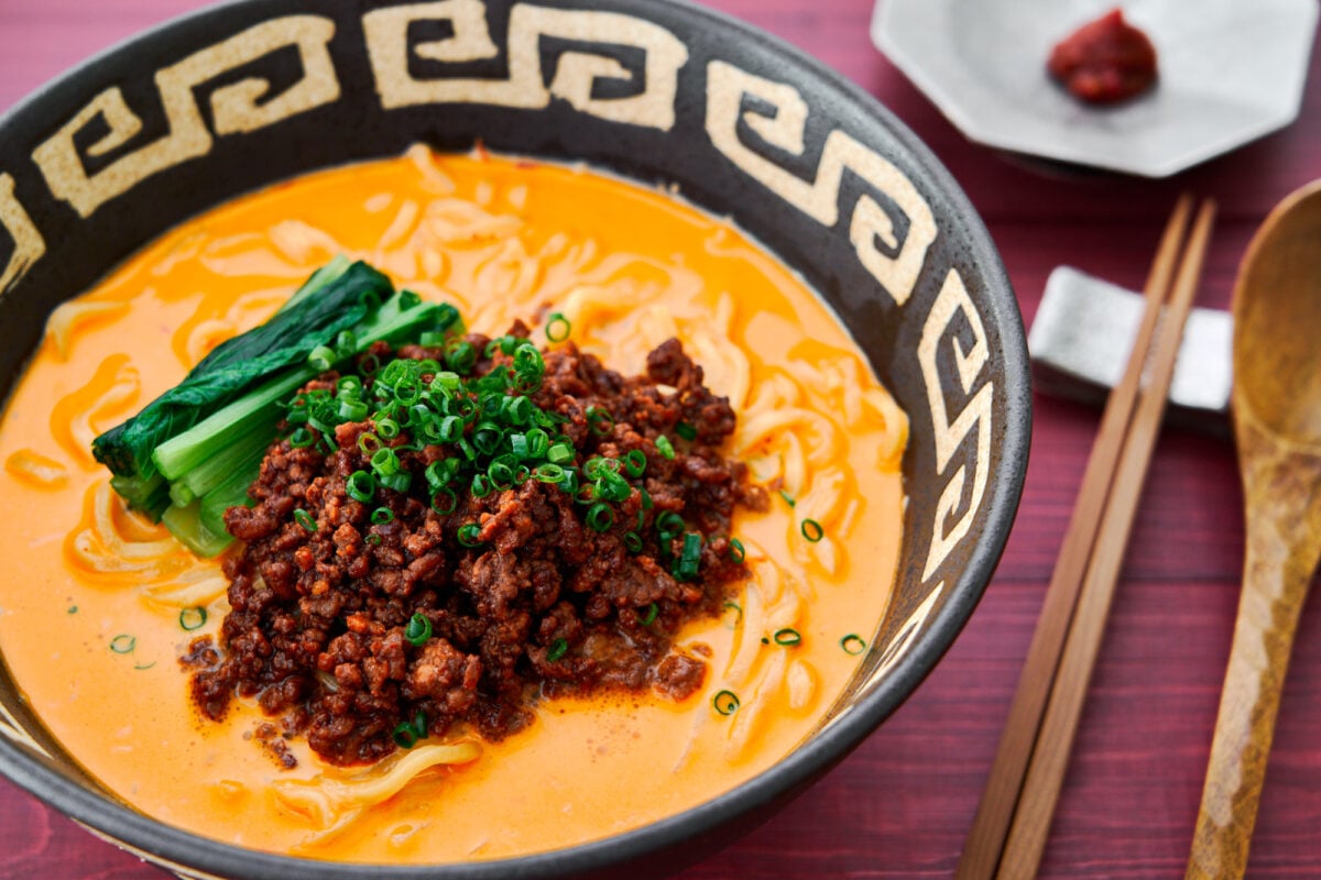 This easy Tantan Ramen has thick curly noodles in a rich, spicy broth and tastes just as good as the ramen shops in Japan.