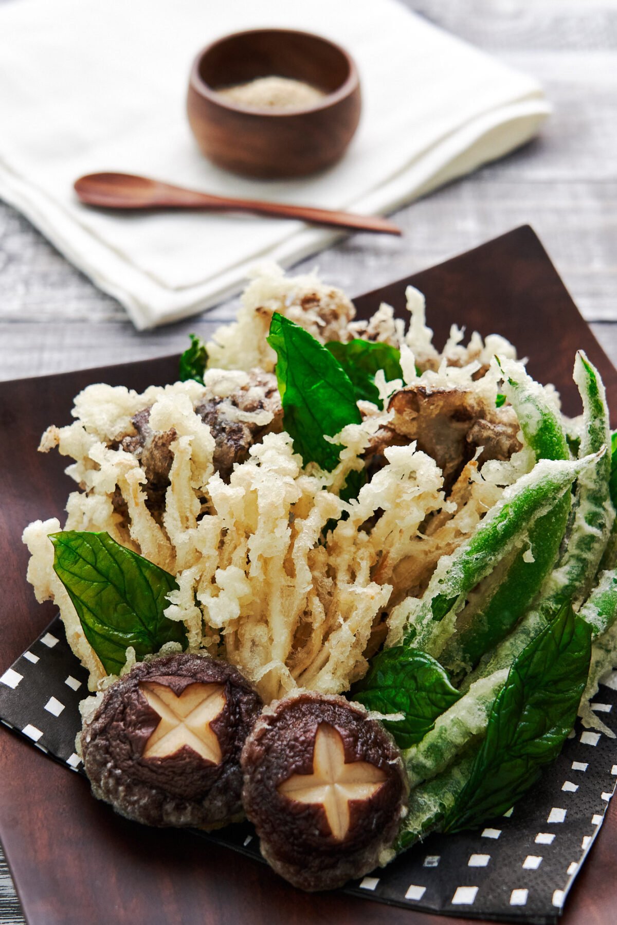 How to make impossibly light and crispy tempura mushrooms using only 2 ingredients for the batter.