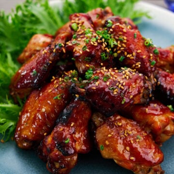 These ridiculously glossy teriyaki chicken wings are lacquered in a thick, sticky teriyaki sauce made with just a handful of ingredients.