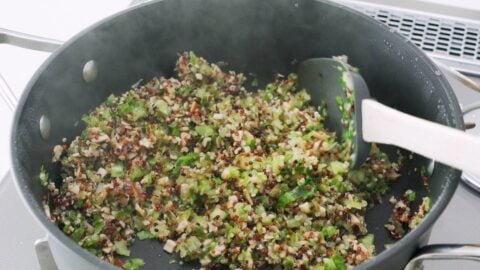 Vegetable and mushroom filling for gyoza.